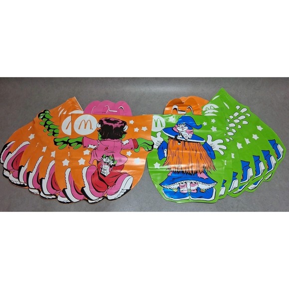 McDonald's Other - VTG 1990 McDonald's Happy Meal Halloween Treat Bags 7 Frankenstein 7 Witch NEW